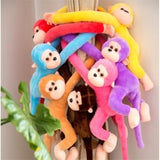 Colorful Plush Monkey Toys Colorful Long-Armed Monkey Photography Accessories Electric Crashproof Padded Monkey Doll Hanging Cur