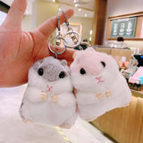 10cm Cute Plush Toys Kawaii Bag Backpack Pendant Keychain Stuffed Animals Kids Toys for Children Girl Birthday Gift Hamster Doll