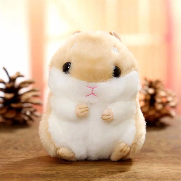 10cm Cute Plush Toys Kawaii Bag Backpack Pendant Keychain Stuffed Animals Kids Toys for Children Girl Birthday Gift Hamster Doll