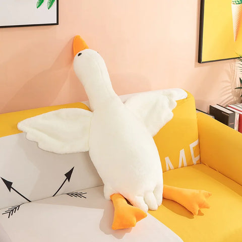 50-190cm Huge White Goose Plush Toys Kawaii Big Goose Sleeping Pillow Soft Stuffed Animal Dolls Cushion Birthday Gifts for Kids