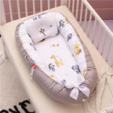 85*50cm Baby Nest Bed with Pillow Portable Crib Travel Bed Infant Toddler Cotton Cradle for Newborn Baby Bed Bassinet Bumper New