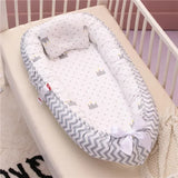 85*50cm Baby Nest Bed with Pillow Portable Crib Travel Bed Infant Toddler Cotton Cradle for Newborn Baby Bed Bassinet Bumper New