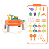 Kids Pretend Play Kitchen Simulation Electric Dishwasher Sink Toy Role Play Fishing Wash Dish Educational Toys For Girls Gift