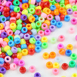 100/200/400pcs 6x9mm Solid Color Large Hole Pony Beads DIY Jewelry Making For Friendship Bracelets & Hair Braids Craft Supplies