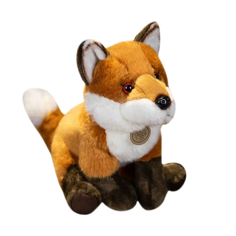 17/23/30CM Reallife Fox Plushie Stuffed Wild Animals Lifelike Doll Home Decor Toys