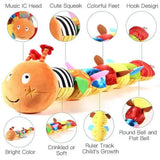 Baby Rattle Musical Caterpillar Worm Soft Infant Plush Animals Educational Interactive Toys for Babies Newborn Toddler Gifts