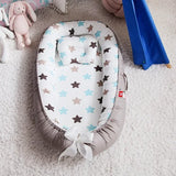 85*50cm Baby Nest Bed with Pillow Portable Crib Travel Bed Infant Toddler Cotton Cradle for Newborn Baby Bed Bassinet Bumper New