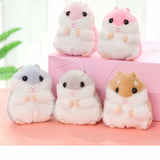 10cm Cute Plush Toys Kawaii Bag Backpack Pendant Keychain Stuffed Animals Kids Toys for Children Girl Birthday Gift Hamster Doll