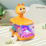 Baby Toy Cars Press and Go Car Children Inertial Animal Car Toys for Toddlers 1-3 Boys Pull Back Car Light Up Toys Birthday Gift