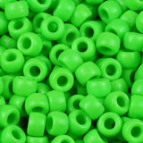 100/200/400pcs 6x9mm Solid Color Large Hole Pony Beads DIY Jewelry Making For Friendship Bracelets & Hair Braids Craft Supplies