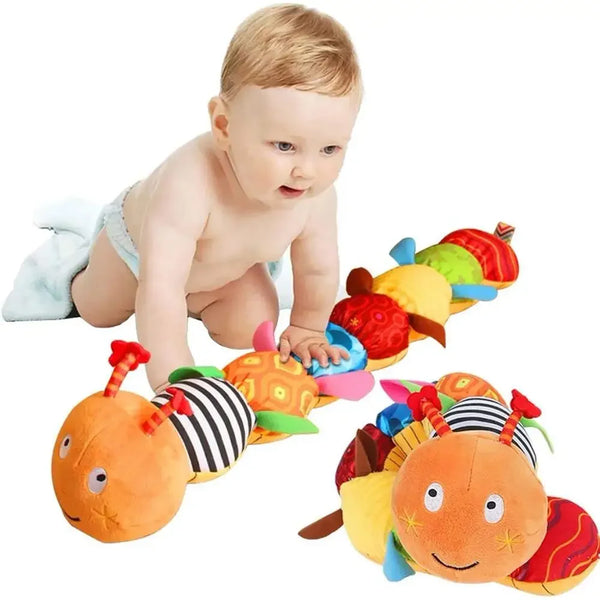 Baby Rattle Musical Caterpillar Worm Soft Infant Plush Animals Educational Interactive Toys for Babies Newborn Toddler Gifts