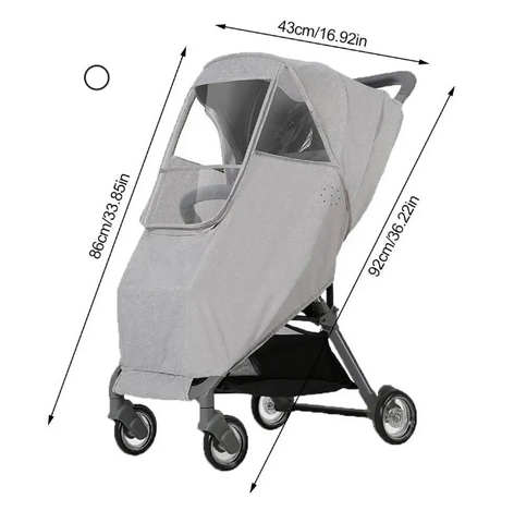 Universal Waterproof Stroller Rain Cover Transparent Wind Dust Shield Zipper Open For Baby Strollers Pushchairs Rain Accessories