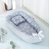 85*50cm Baby Nest Bed with Pillow Portable Crib Travel Bed Infant Toddler Cotton Cradle for Newborn Baby Bed Bassinet Bumper New