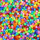 100/200/400pcs 6x9mm Solid Color Large Hole Pony Beads DIY Jewelry Making For Friendship Bracelets & Hair Braids Craft Supplies