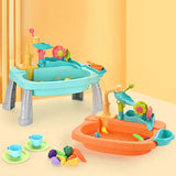 Kids Pretend Play Kitchen Simulation Electric Dishwasher Sink Toy Role Play Fishing Wash Dish Educational Toys For Girls Gift