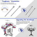 Kids Drum Set with Stool Drumsticks Cymbal Musical Instrument Toy Kid Jazz Drum Kit for 3-6 Year Little Rockstar