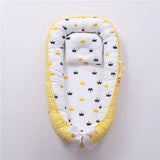 85*50cm Baby Nest Bed with Pillow Portable Crib Travel Bed Infant Toddler Cotton Cradle for Newborn Baby Bed Bassinet Bumper New