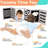 Black and White Baby Book High Contrast Cards Tummy Time Mirror for Infants Montessori Development Craw Activity Sensory Toy