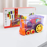 Electric Domino Train Toy with Automatic Release and Building Blocks. - MiniPrecious