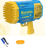 Rocket bubble gun with lights, 69-hole automatic blower toy. - MiniPrecious