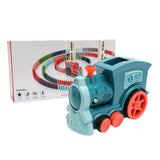 Electric Domino Train Toy with Automatic Release and Building Blocks. - MiniPrecious